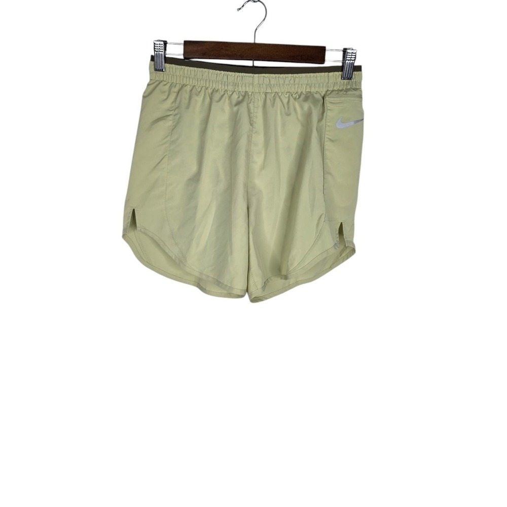 Nike Running Shorts Womens XS Tempo Luxe Olive Aura Dri-FIT Athletic New Flaws
